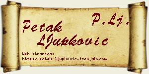Petak LJupković vizit kartica